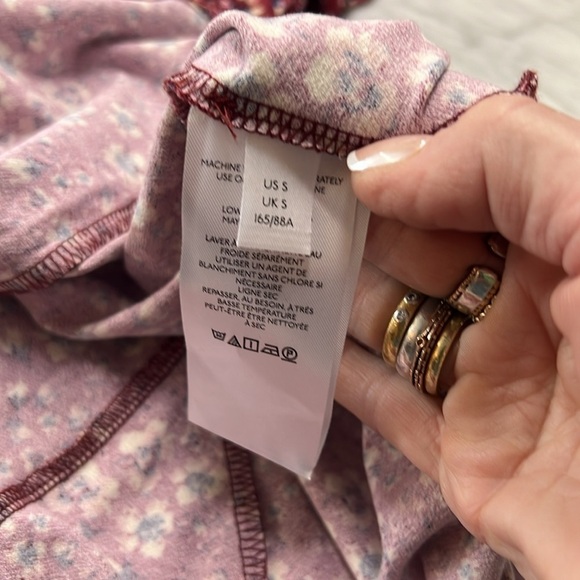 Free People NWOT Burgundy Floral Sweet Talker Mini Dress Size Small - Picture 11 of 13